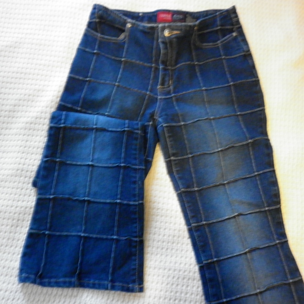 Vintage patchwork flare jeans